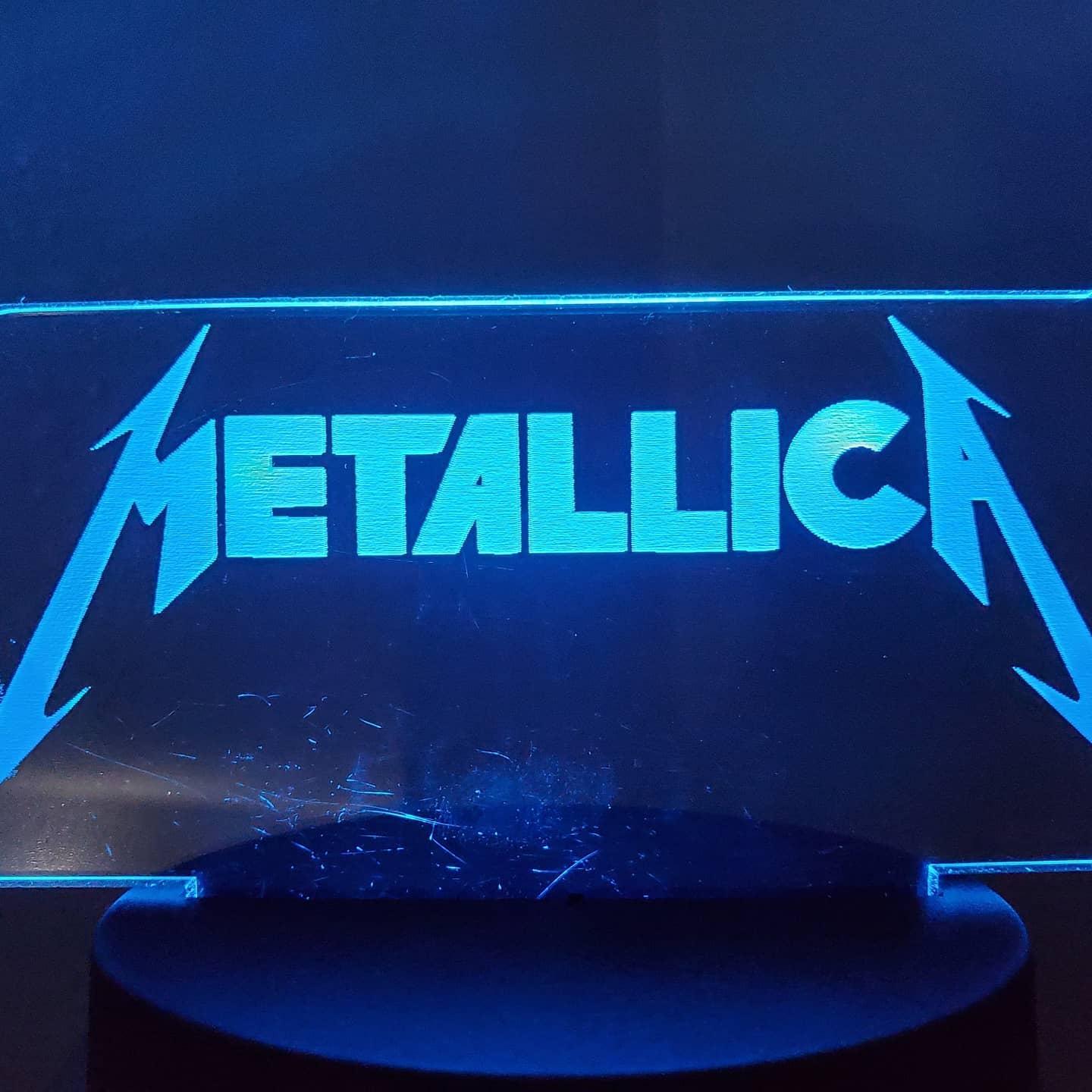 Acrylic Sign w/ Round Led Base