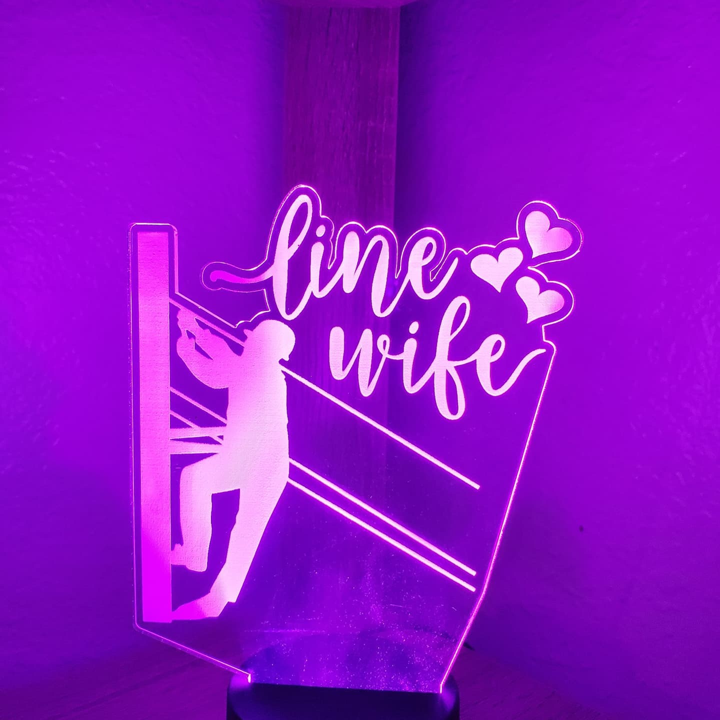 Acrylic Sign w/ Round Led Base